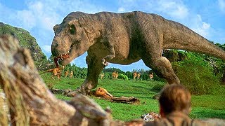 TRex Ambush Scene  Jurassic Park 1993 Movie Clip HD [upl. by Dry39]