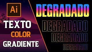 Como Aplicar Degradados a TEXTOS en Illustrator 2023 [upl. by Omrellug205]