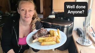 Ninja Air Fryer Cowboy Steak and Homemade Chips  Air Fryer recipes [upl. by Endaira]