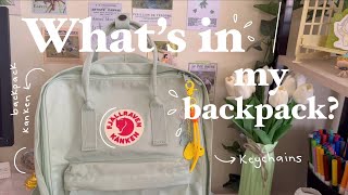 What’s in my Kanken backpack  University backpack 🌿 [upl. by Osbert]