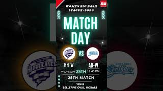 Hobart Hurricanes Women vs Adelaide Strikers Women 25th Match sports bbl [upl. by Macdonald]