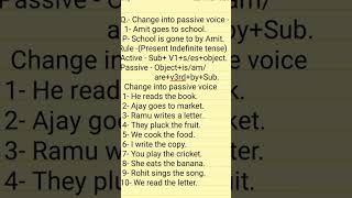 Active voicePassive voice of present Indefinite tense pkclasses english shorts pkacademy [upl. by Ardnal831]