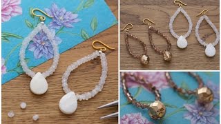 DIY Make These Bead Hoop Earrings [upl. by Ede929]