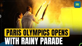 Paris Olympics 2024 Olympic Gold Medallists MarieJose Perec And Teddy Riner Lighten The Cauldron [upl. by Chevalier]