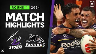 NRL 2024  Storm v Panthers  Match Highlights [upl. by Crist883]