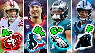 Final Grades For All 32 NFL Teams Starting Quarterbacks From The 2023 Season [upl. by Vorfeld]