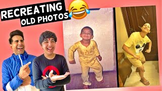 RECREATING OLD PHOTOS Challenge  Rimorav Vlogs [upl. by Ellinnet960]