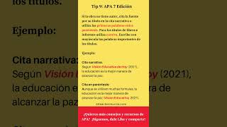 Citar en APA 7 EDICIÓN cuando el texto no tiene autor  LA MÁS ACTUALIZADA [upl. by Niac596]