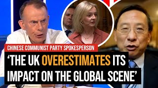 Is China a threat Andrew Marr questions CCP spokesperson [upl. by Batchelor866]