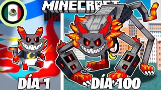 ¡Sobreviví 100 DÍAS como CATNAP MALVADA en Minecraft HARDCORE [upl. by Lurline]