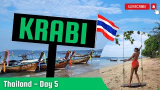 Exploring Krabi Ao Nang Beach Nightlife and Street Food Adventure  Vlog day 5 [upl. by Yelsek525]