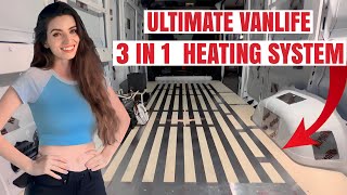 Installing DIY Radiant Heated Floors by VanLife Tech [upl. by Lerred]