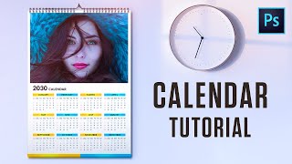 How To Design Wall Calendar From Scratch In Photoshop  PE110 [upl. by Hares]