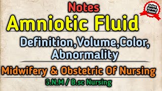 Amniotic Fluid During Pregnancy [upl. by Aimet]