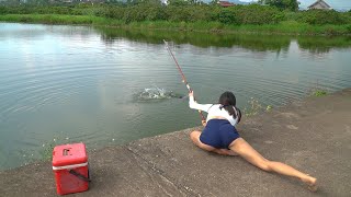 Amazing Fishing  Fishing Girl  Best Fishing Video [upl. by Cyrilla753]