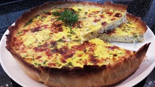 Receita de Quiche de Bacalhau  Fácil e muito Saborosa [upl. by Gomez]