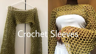 How to crochet fishnet shrugsleevesbolero [upl. by Adnolrehs]