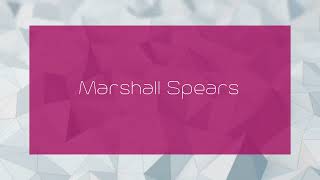 Marshall Spears  appearance [upl. by Brant]