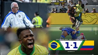 🇧🇷 Brésil fait match nul 11contre Colombie et affrontera lUruguay en quart Colombie vs Panama [upl. by Zizaludba854]