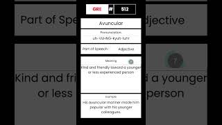 GRE Vocabulary builder for English 512 Word Avuncular GRE English Vocabulary Shorts [upl. by Odlareg777]