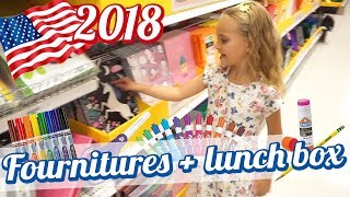 ÉCOLE AMÉRICAINE FOURNITURES SCOLAIRES  LUNCH BOX 2018 ✂️ [upl. by Ibbetson]