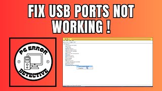 How to Fix USB Ports not Working on Windows 10 [upl. by Ecyal]