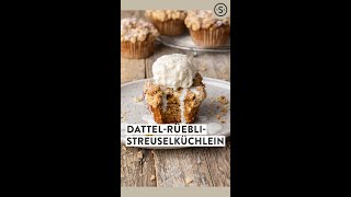 DattelRüebliStreuselküchlein – Rezept von Streusel [upl. by Beverley544]