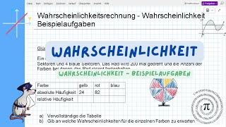 Wahrscheinlichkeitsrechnung  Wahrscheinlichkeit von Ereignissen Beispielaufgaben [upl. by Lyred]