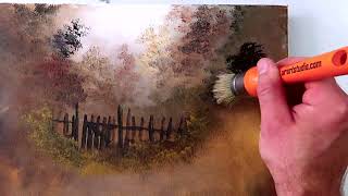 Journey Through Fall Step by Step Acrylic Painting Techniques  Path to Autumn Gate [upl. by Dyrraj]