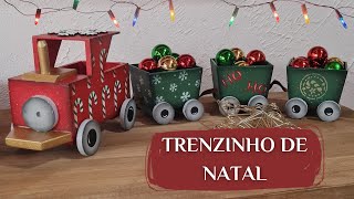 Trenzinho de Natal FÁCIL em MDF  christmasdecor [upl. by Eiramllij]