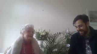 Anna Johnson 100th birthday interview with grandson [upl. by Hakkeber]