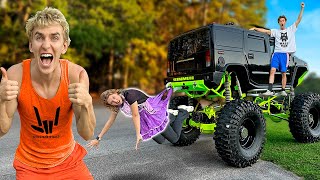 Carter’s Hot Wheels Monster Truck RIPPED OFF my Sisters Dress [upl. by Ardnuyek]