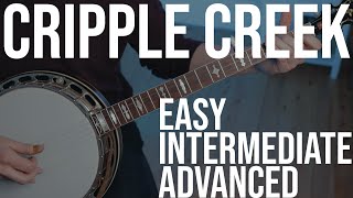 3 Levels of Cripple Creek  Bluegrass Banjo Lesson [upl. by Skippy]