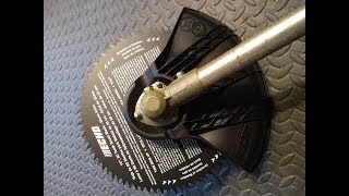 How To Put A Saw Blade On A String Trimmer  ECHO SRM3020 [upl. by Giesecke]