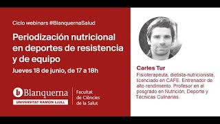 Webinar quotPeriodización nutricional en deportes de resistencia y de equipoquot [upl. by Akcira]