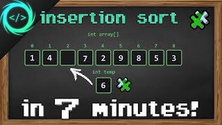 Learn Insertion Sort in 7 minutes 🧩 [upl. by Ekrub]