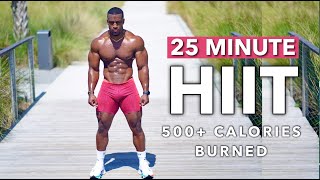 NO EQUIPMENT FULL BODY HIIT 25 MINUTES  BURN UP TO 500 CALORIES [upl. by Ueih]