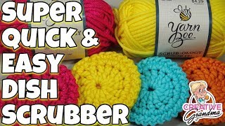 SUPER Quick amp Easy Kitchen Dish Scrubber  Crochet Tutorial [upl. by Warfold151]