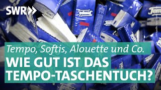 Papiertaschentücher – muss es unbedingt Tempo sein  Marktcheck SWR [upl. by Yenor670]