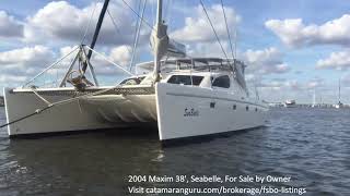 2004 Maxim 38 For Sale By Owner  Listed on Catamaran Guru [upl. by Enylcaj]