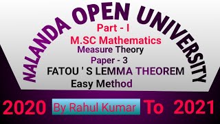 🌺🎶MSC FATOUS LEMMA THEOREM 16 MARKS🌺🎶 [upl. by Yraeht]