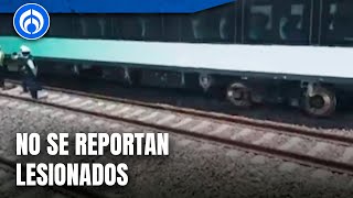 Tren Maya Se descarrila vagón en recorrido de Campeche a Cancún [upl. by Naelcm258]