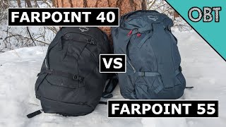 Osprey Farpoint 40 vs 55 Comparison 2022 Versions  Daypacks [upl. by Mcnally]