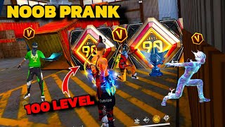 No Internet Prank With V badge Player 😱 But 100 Level Emote Player 🔥 Garena free fire [upl. by Airun]