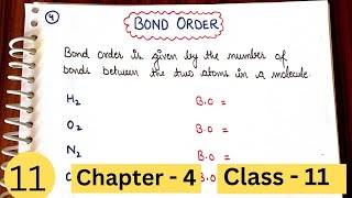 Bond Order  Relationship of Bond order with bond length and bond Enthalpy [upl. by Ogires]