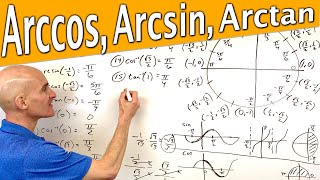 Evaluating Inverse Trigonometric Functions arcsin arccos arctan Using Unit Circle [upl. by Sidalg]