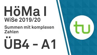 Summen mit komplexen Zahlen – TU Dortmund Höhere Mathematik I BCIBWMLW [upl. by Hildie]