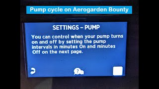 Pump cycle on Aerogarden Bounty  Hydroponics [upl. by Asirehc]