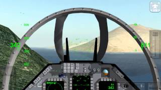 F18 carrier landing F14 TOMCAT exhibiton under the bridge suicide RORTOS V56 gameplay [upl. by Yarb335]