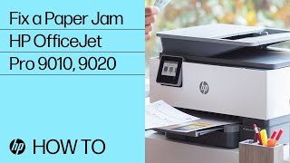 Fix a Paper Jam  HP OfficeJet Pro AllinOne 9010 9020 9010e 9020e Printers  HP Support [upl. by Heck315]